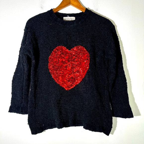 Bloomingdale’s Popcorn Heart Sweater - Picture 1 of 3
